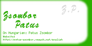 zsombor patus business card